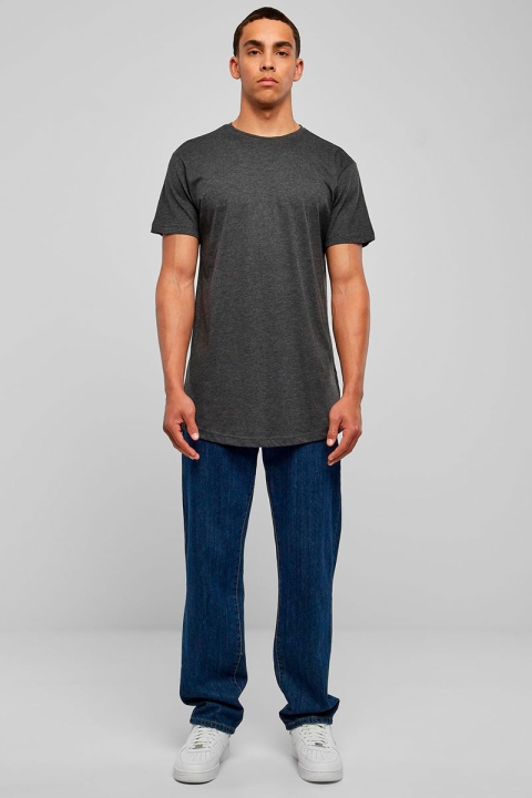 URBAN CLASSICS Shaped Long Tee Charcoal