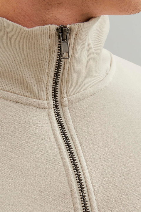 Jack & Jones Bradley Sweat Half Zip Moonbeam