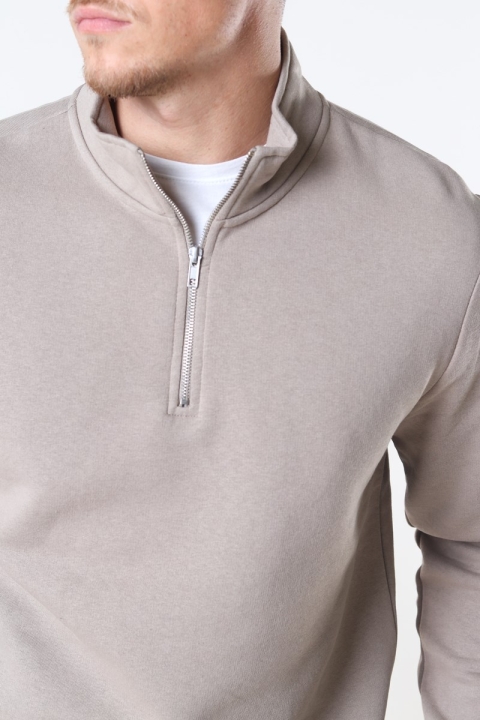 ONLY & SONS Ceres Half Zip Sweat Chinchilla