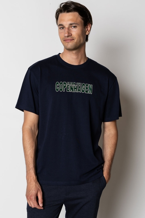 Clean Cut Copenhagen Jonas organic T-shirt Navy