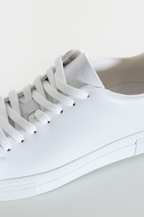 Selected DAVID CHUNKY LEATHER SNEAKER White