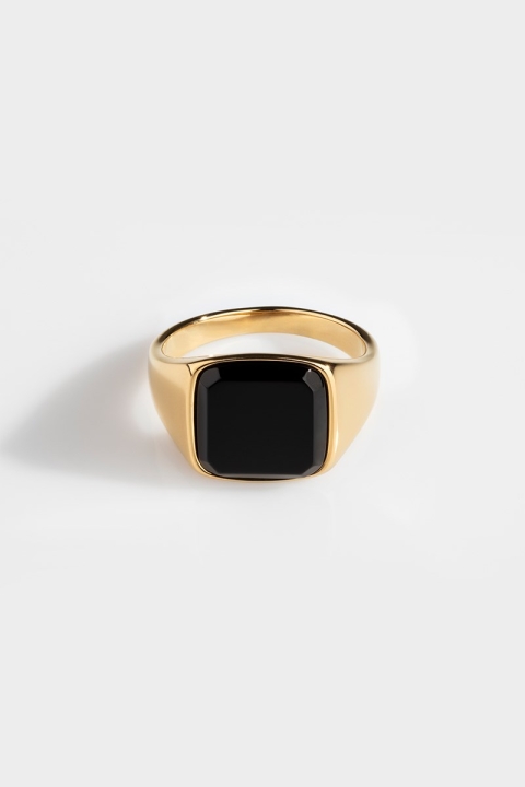 Northern Legacy Ring Onyx SignatKloke Black Gold 