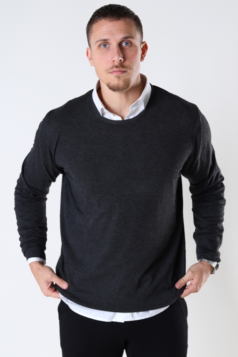 JEFF GREYSON CREW KNIT Charcoal