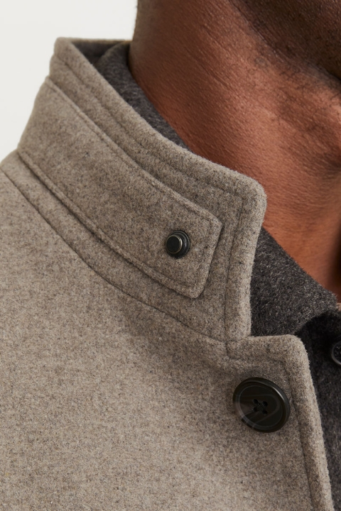 Jack & Jones Melton Wool Coat Greige