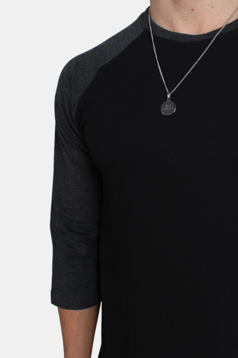 Urban Classics Raglan 3/4 sleeve Blk/Cha