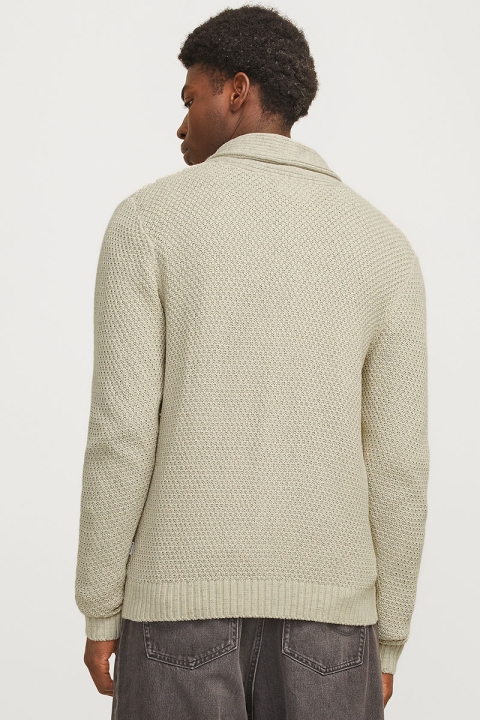 Jack & Jones Craig Knit Shawl Neck White Melange