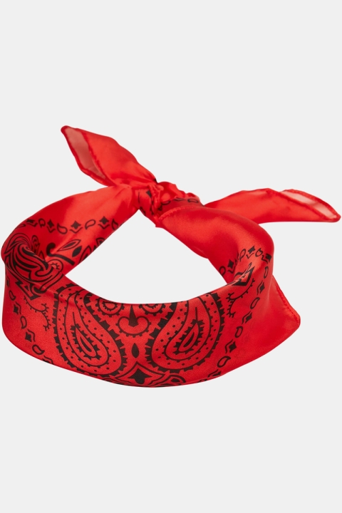 Urban Classics Satin Bandana 2-Pack Black/red