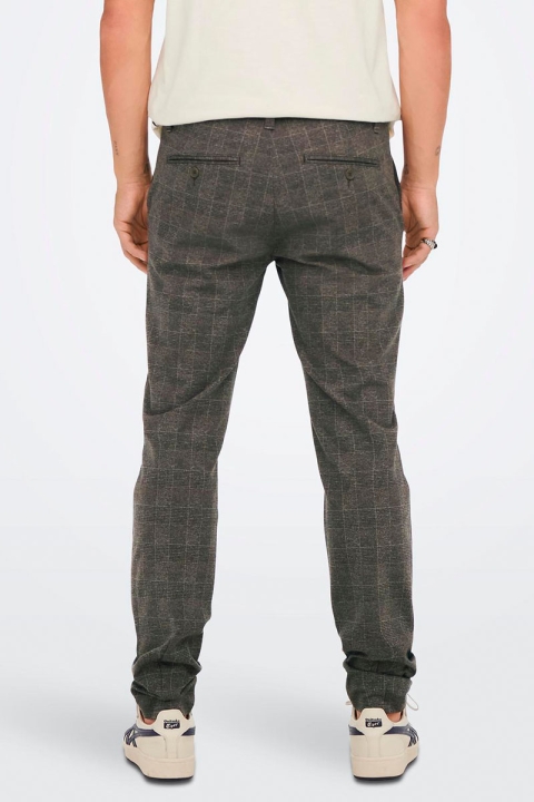 ONLY & SONS Mark Pants Check Slate Black