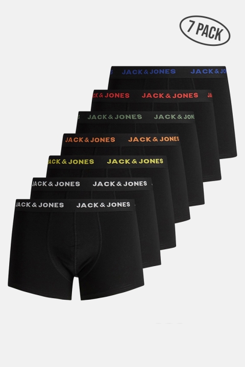 Jack & Jones JACBASIC TRUNKS 7 PACK Black Black - Black - Black - Black - Black - Black