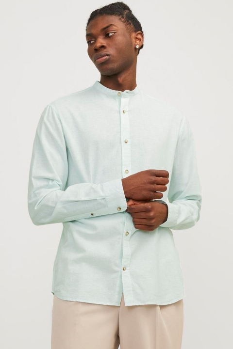 Jack & Jones Summer Band Linen Shirt LS Soothing Sea