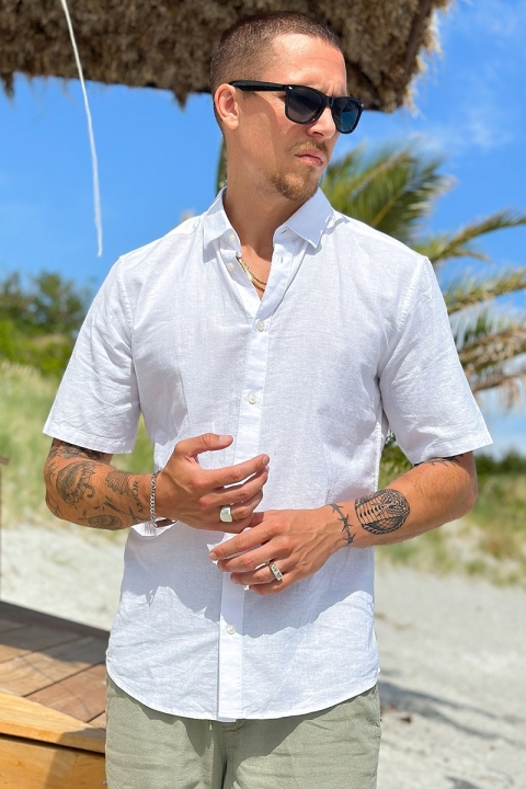 Jack & Jones Summer Linen Shirt SS White