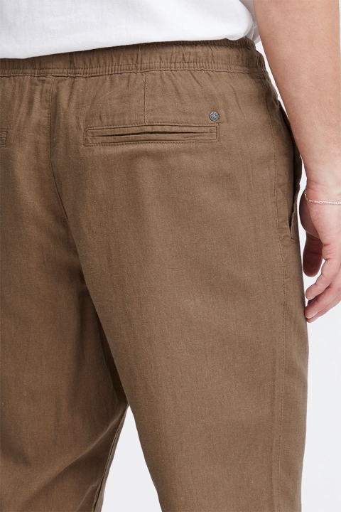 Solid TAIZ LINEN PANTS Shitake