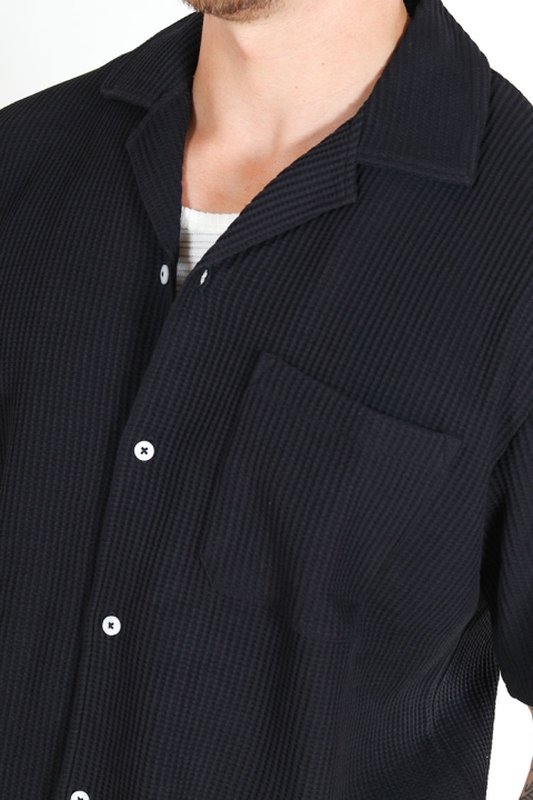 Selected Boxy Casper Shirt Black