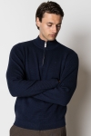 Clean Cut Copenhagen Oscar half-zip knit Navy