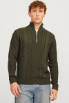 Jack & Jones Craig Knit Half Zip Canteen