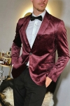 JEFF George velours Blazer Bordeaux