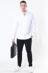 Clean Cut Copenhagen Oxford Mao Stretch L/S White