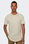 Only & Sons MATT LONGY SS TEE Silver Lining