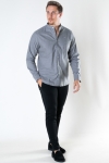 Clean Cut Copenhagen Oxford Mao Stretch L/S Light Grey Melangé