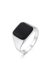 Northern Legacy Black Onyx SignatKloke Ring Silver