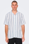 ONLY & SONS Trev Reg Structure Stripe SS Shirt Cloud Dancer