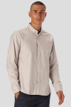 Clean Cut Copenhagen Oxford Stretch Plain L/S Sand Melange