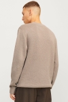 Jack & Jones Milano Stitch Knit Crew Neck Greige