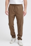 Solid TAIZ LINEN PANTS Shitake