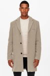 ONLY & SONS Jaylon Wool Coat Silver Lining