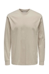 ONLY & SONS Fred Oversize LS Tee Silver Lining