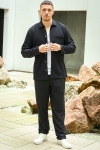 Selected Relax Plisse LS Shirt Black