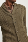 Jack & Jones Craig Knit Shawl Neck Canteen