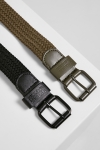 Urban Classics Elastic Belt Set Black/olive