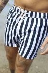 Clean Cut Copenhagen Swim Shorts Navy Stripe