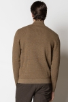 Clean Cut Copenhagen Oscar half-zip knit Brown Melangè