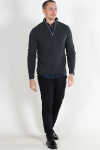 Kronstadt Carlo Cotton half zip knit Charcoal Mix