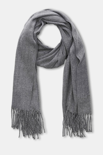 SOLID WOVEN SCARF Grey Melange