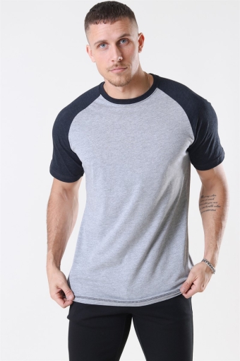 Raglan T-shirt Oxford Grey/Heather Black