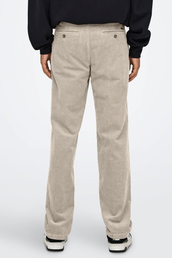 Edge Straight Fit Corduroy Pants Silver Lining