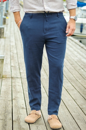 Brody Linen Pants Dark Sapphire