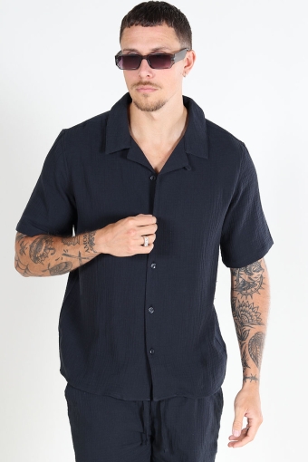 Kyle Regular Pas SS Shirt Dark Navy