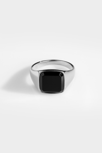 Black Onyx SignatKloke Ring Silver