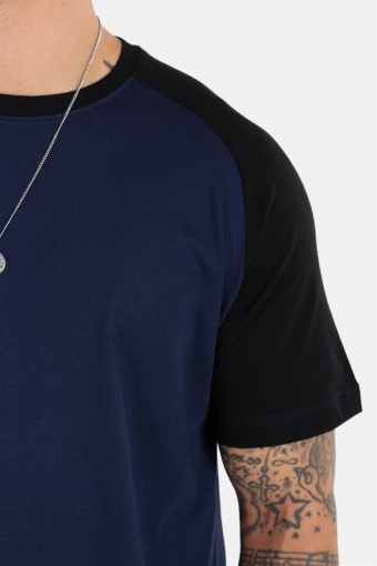 Raglan T-shirt Blue Navy/Black