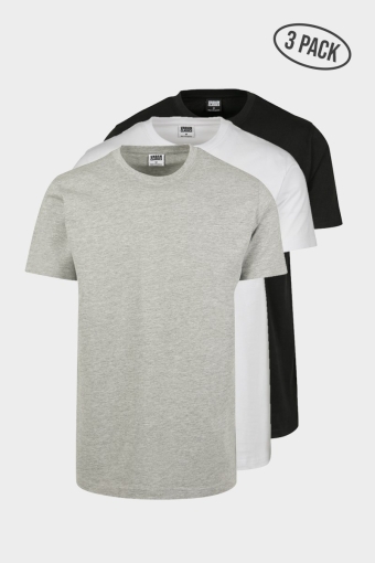 Basic Tee 3-Pack Black/White/Grey