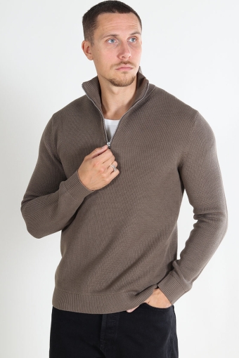 Dane LS Structure Knit Half Zip Morel