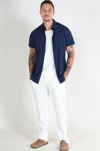 Brody Straight Fit Linen Pants Cloud Dancer