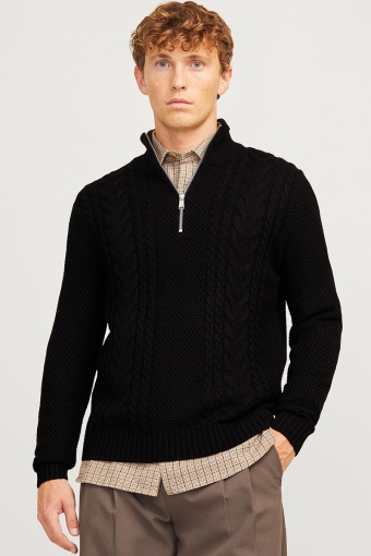 Craig Knit Half Zip Black