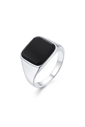 Black Onyx SignatKloke Ring Silver