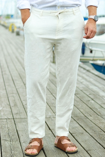 Brody Linen Pants Cloud Dancer