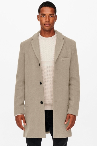 Jaylon Wool Coat Silver Lining